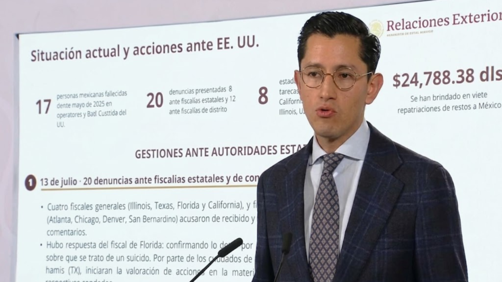 Muerte de 17 mexicanos bajo custodia del ICE; SRE interpone 20 denuncias en EU