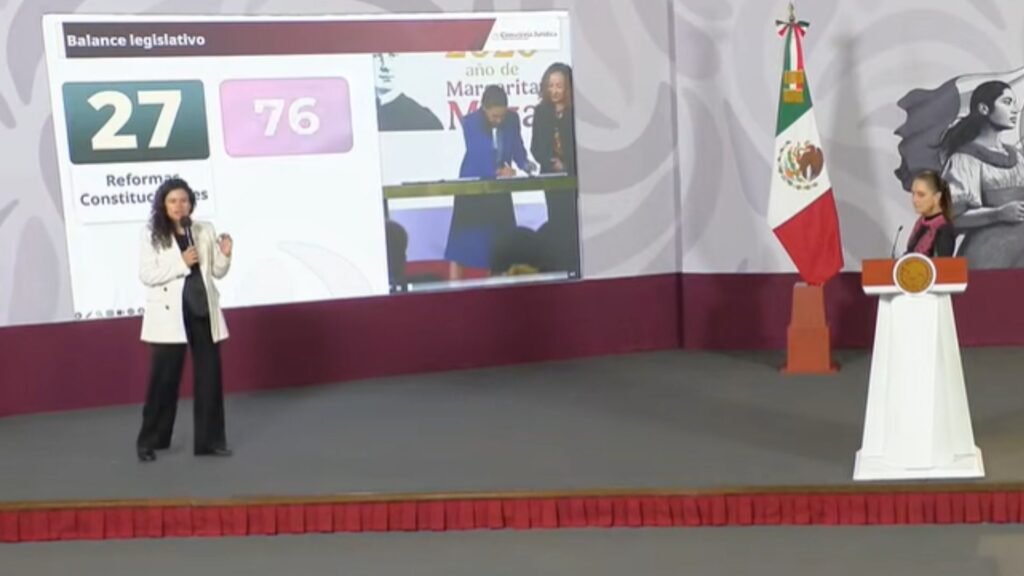 Segundo Informe: Van 27 reformas constitucionales y 76 legales en 2 años de Sheinbaum