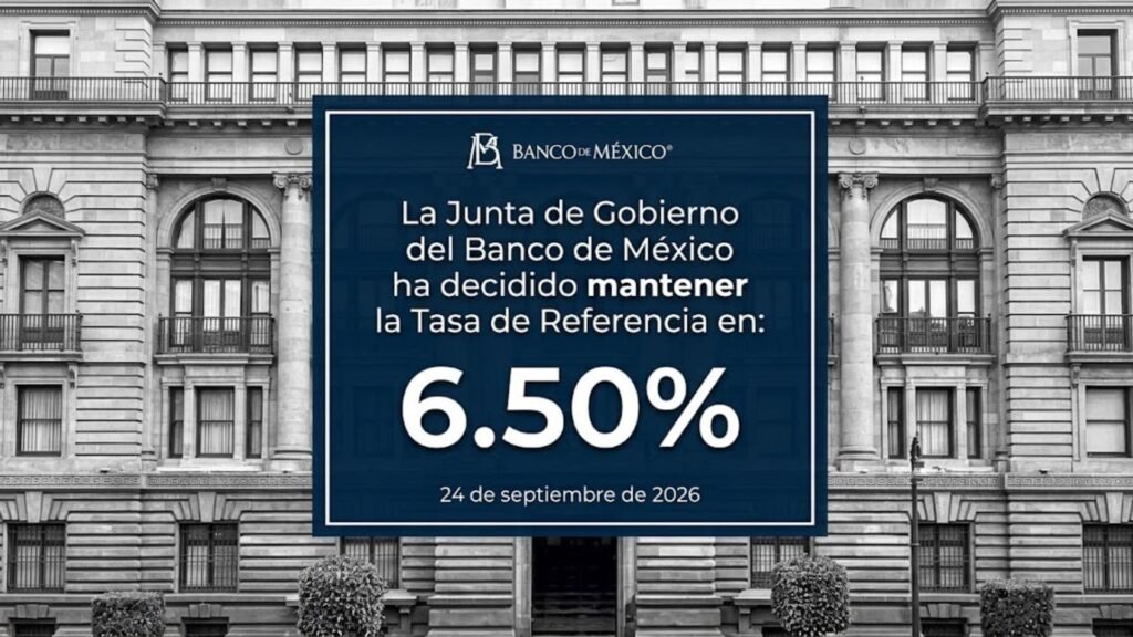 Banxico: congelada la tasa de interés en 6.50%; le hace frente a la Fed e inflación