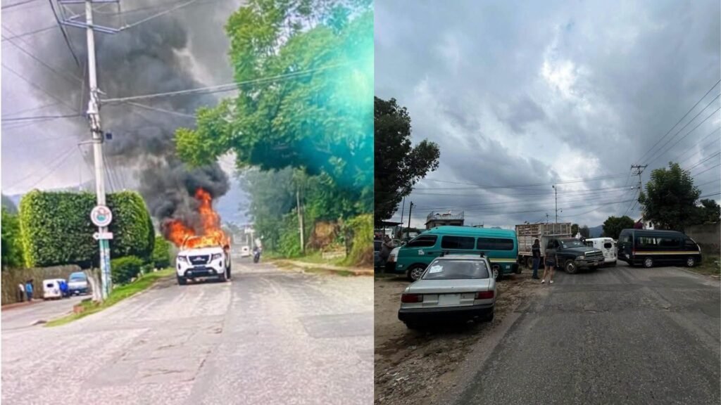Morelos: operativo contra objetivos prioritarios desata quema de vehículos y bloqueos